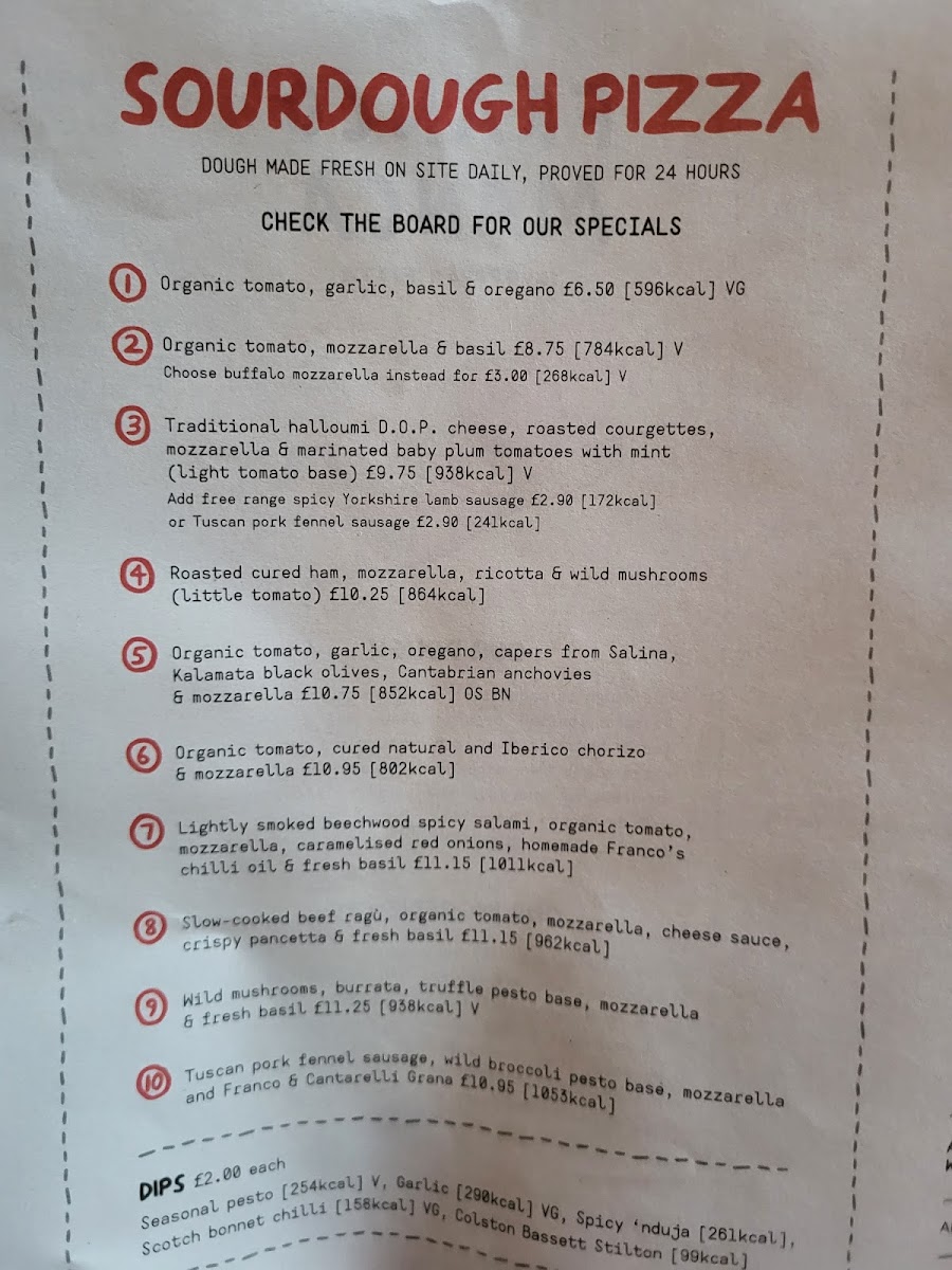 Menu Franco Manca Edinburgh - Stockbridge-2