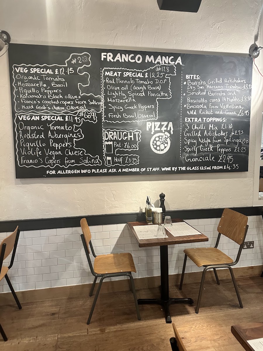 Menu Franco Manca King Street Manchester-2