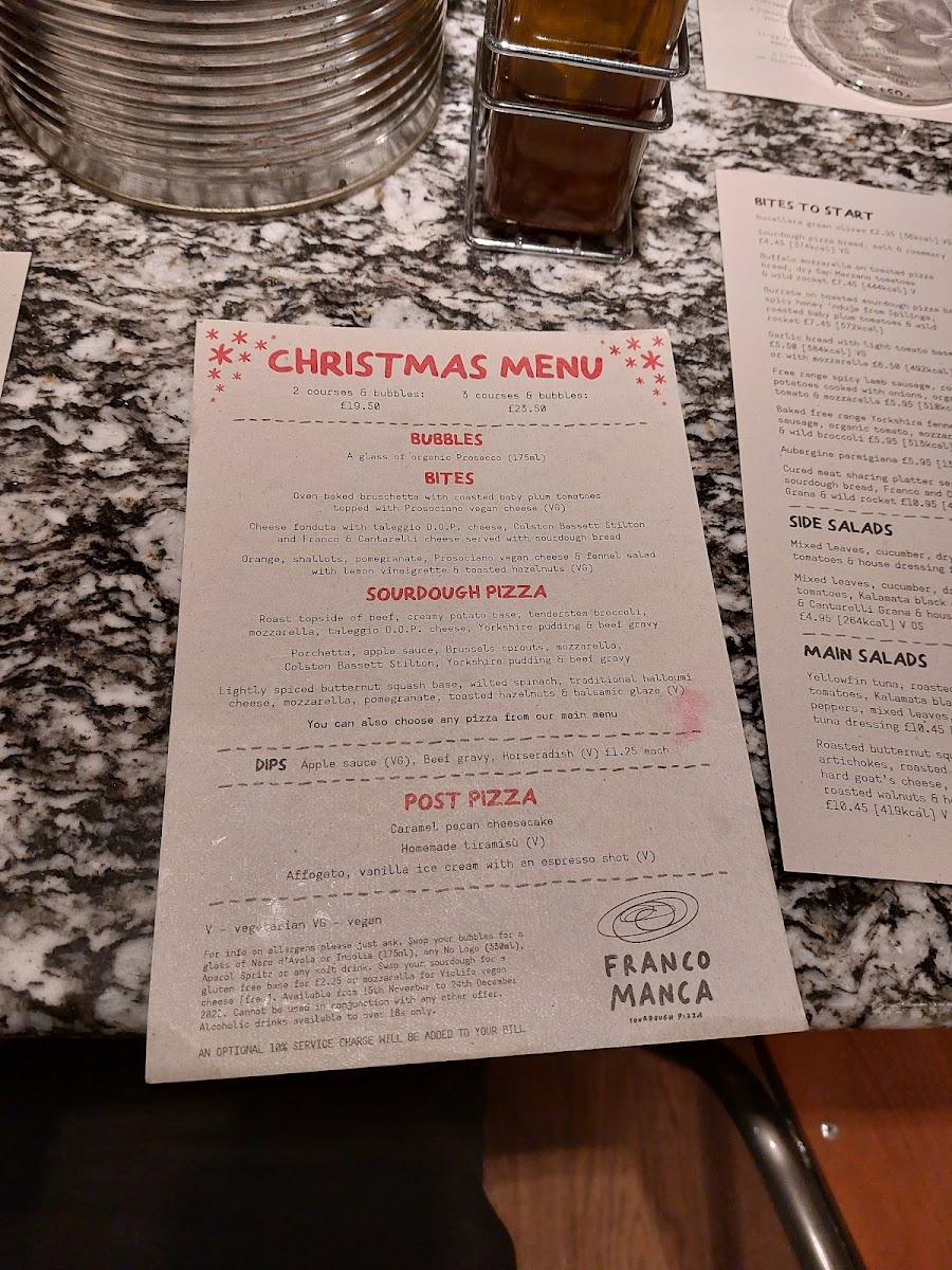 Menu Franco Manca King Street Manchester-9