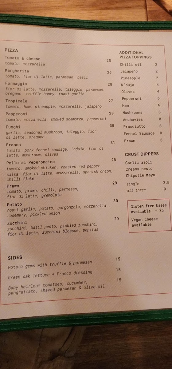 Menu Franco Pizza Bar-10