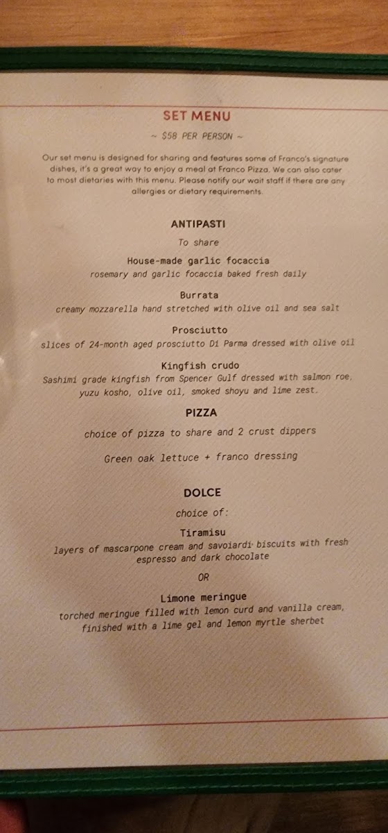 Menu Franco Pizza Bar-7