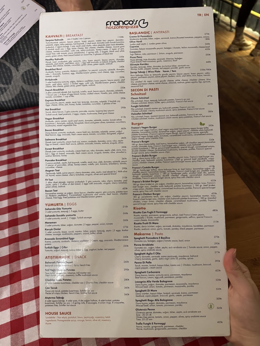 Menu Franco's Pizza Kaleiçi-10