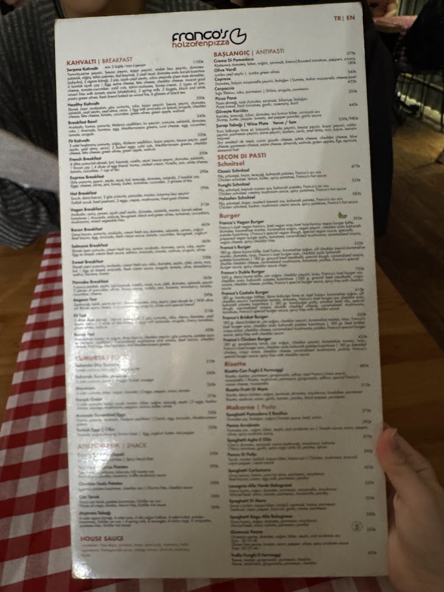 Menu Franco's Pizza Kaleiçi-9
