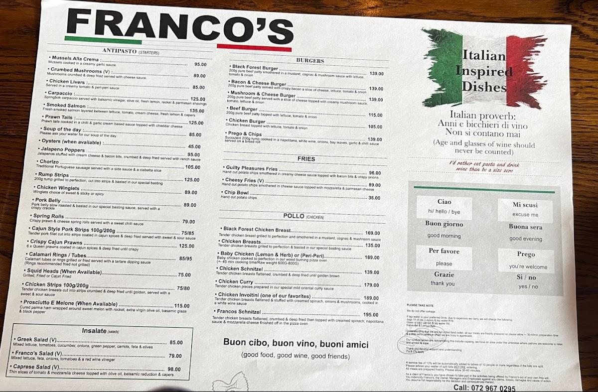 Menu Franco’S-3