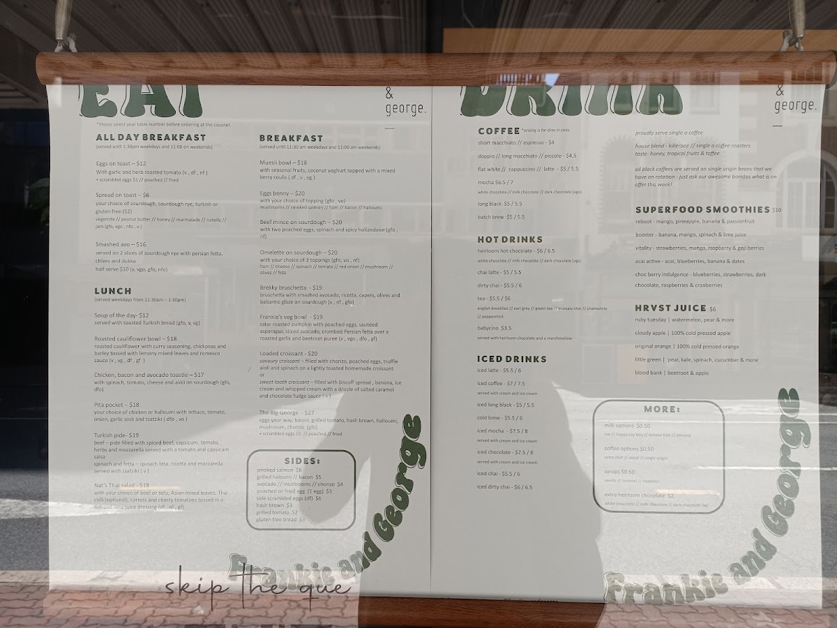 Menu Frankie And George-10