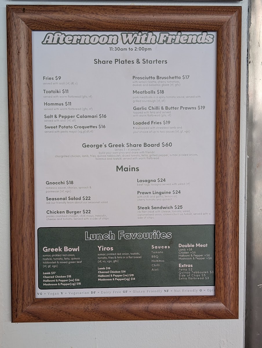 Menu Frankie And George-3