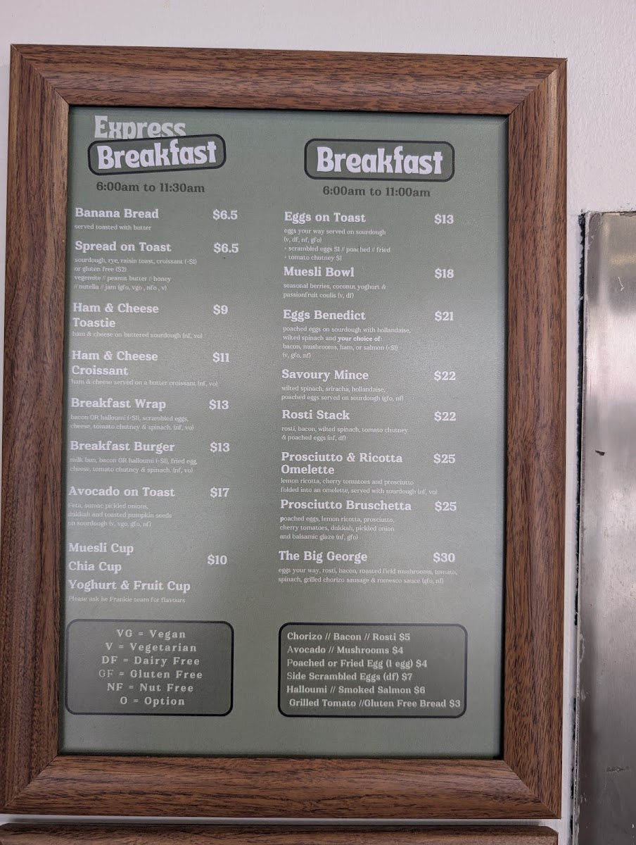 Menu Frankie And George-6