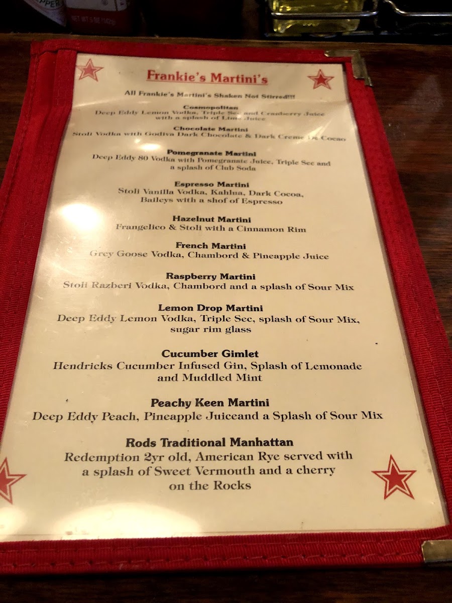 Menu Frankie's Bar & Grill-3