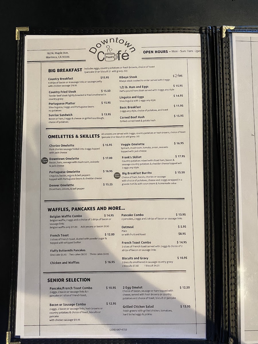 Menu Frank's Downtown Café-1