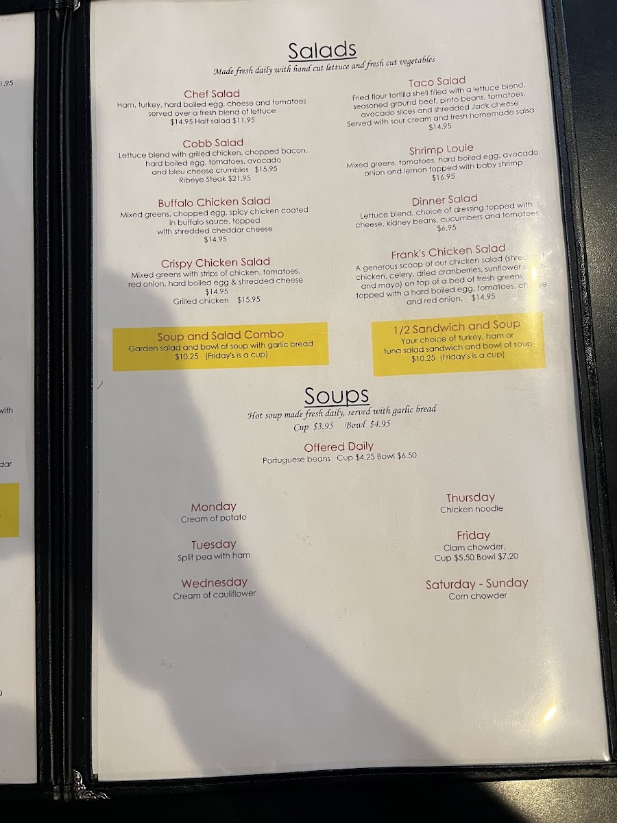 Menu Frank's Downtown Café-7