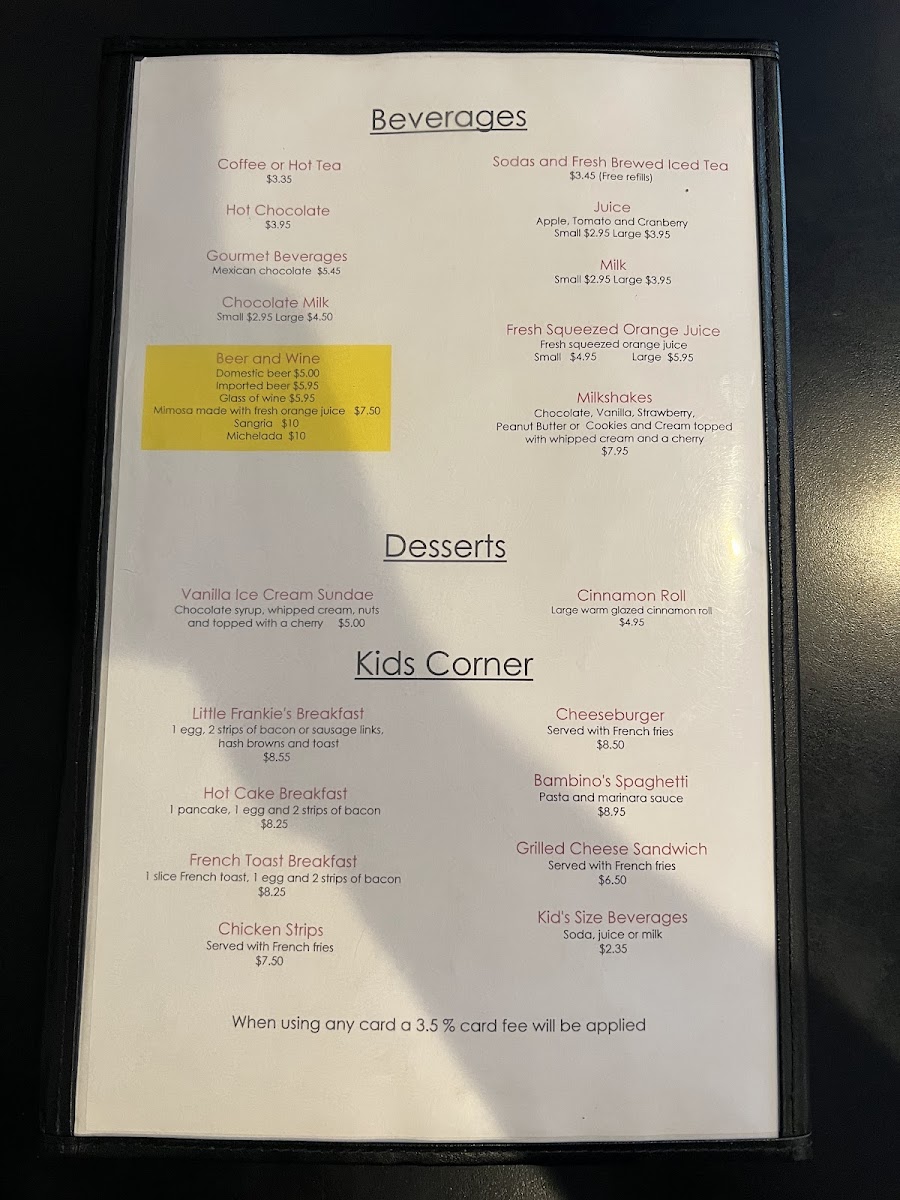 Menu Frank's Downtown Café-8