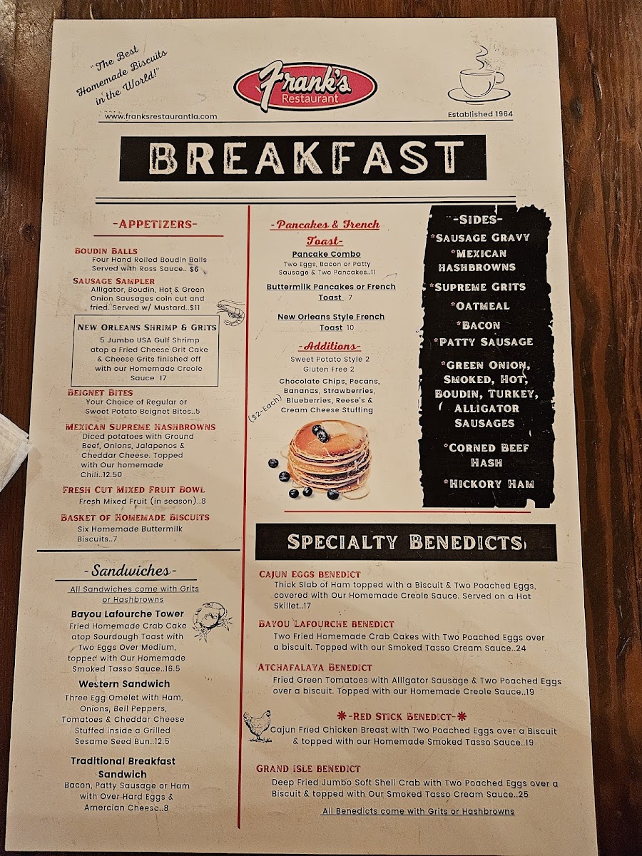 Menu Frank's Restaurant-Baton Rouge-7