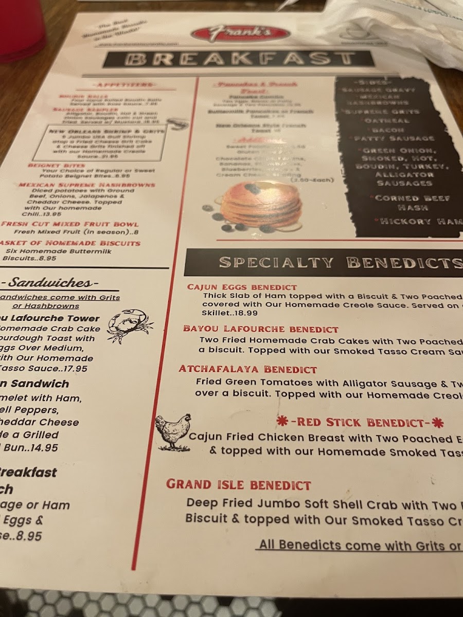 Menu Frank's Restaurant-Baton Rouge-8