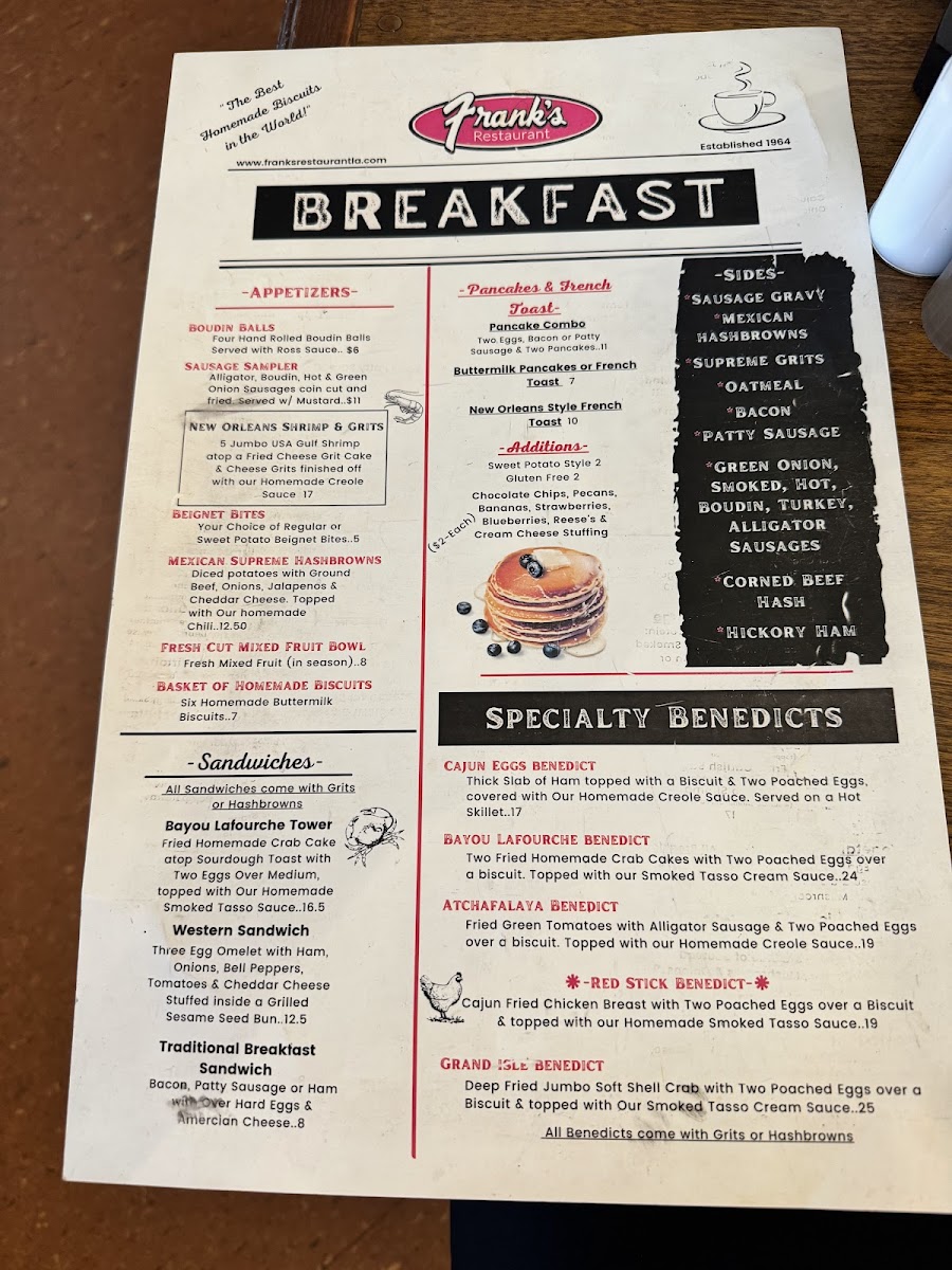 Menu Frank's Restaurant-Baton Rouge-9