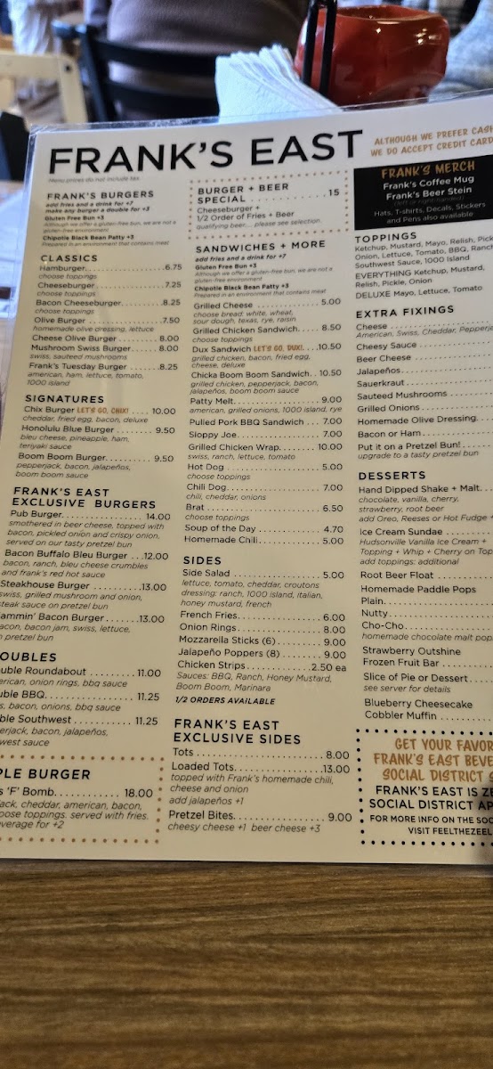 Menu Frank's Restaurant-10