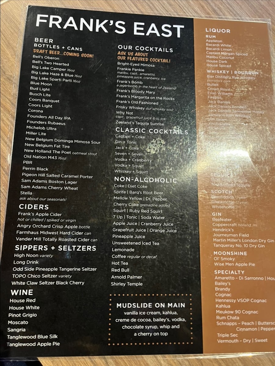 Menu Frank's Restaurant-5
