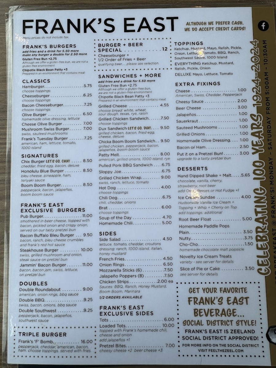 Menu Frank's Restaurant-6