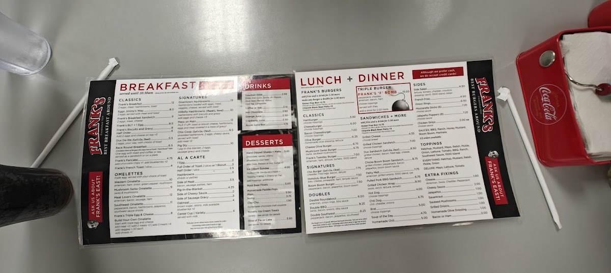 Menu Frank's Restaurant-9