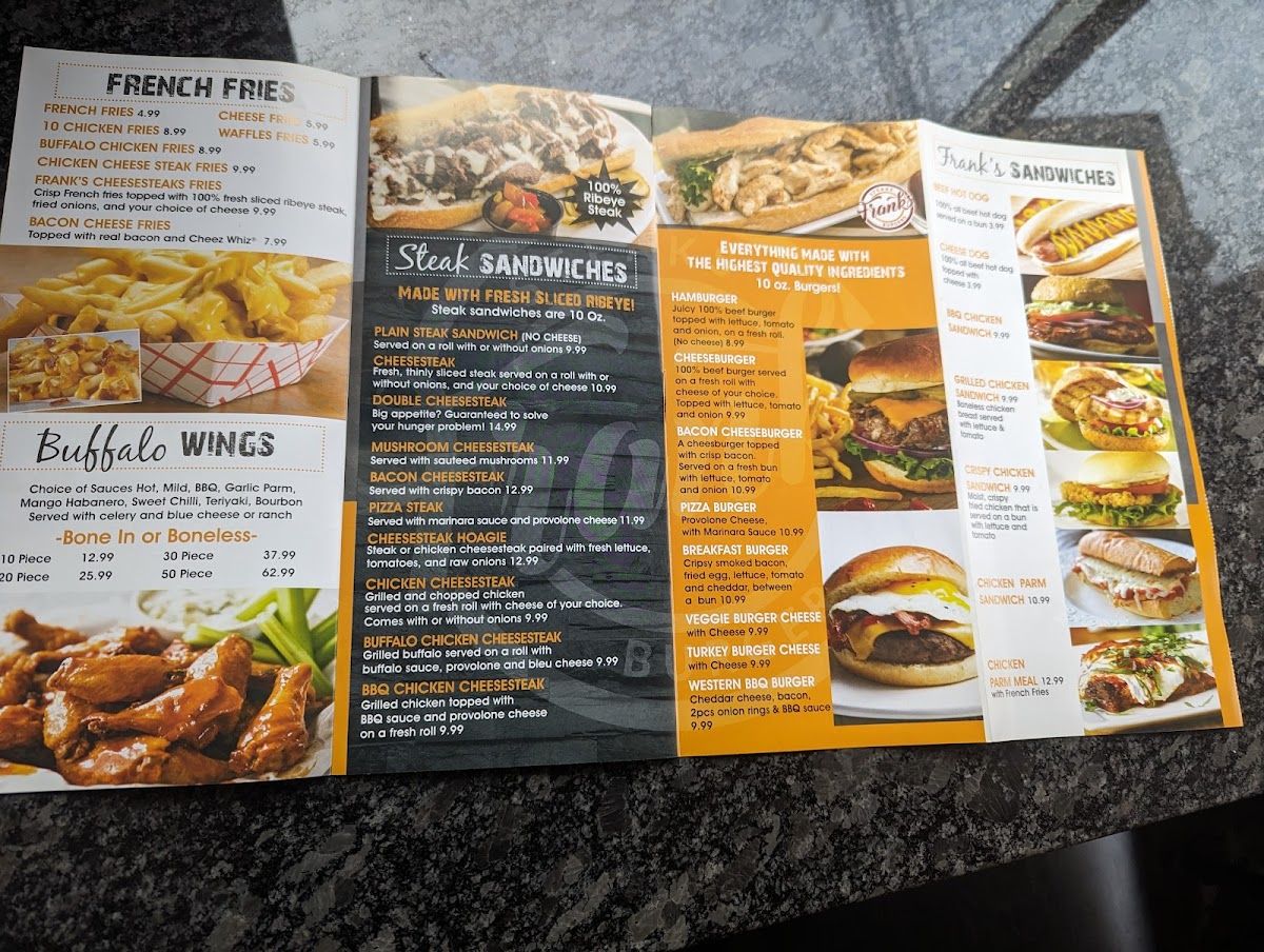 Menu Frank's Steaks & Burgers-6