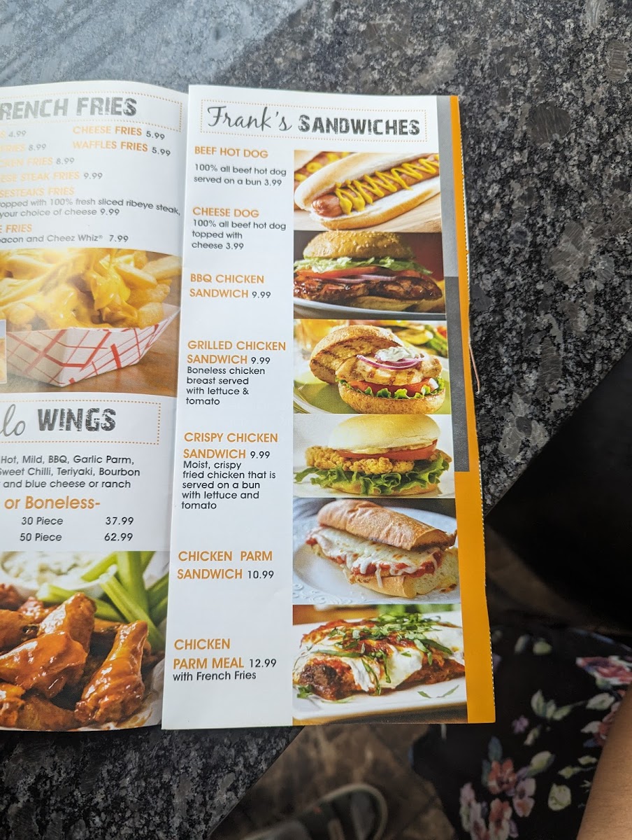 Menu Frank's Steaks & Burgers-8
