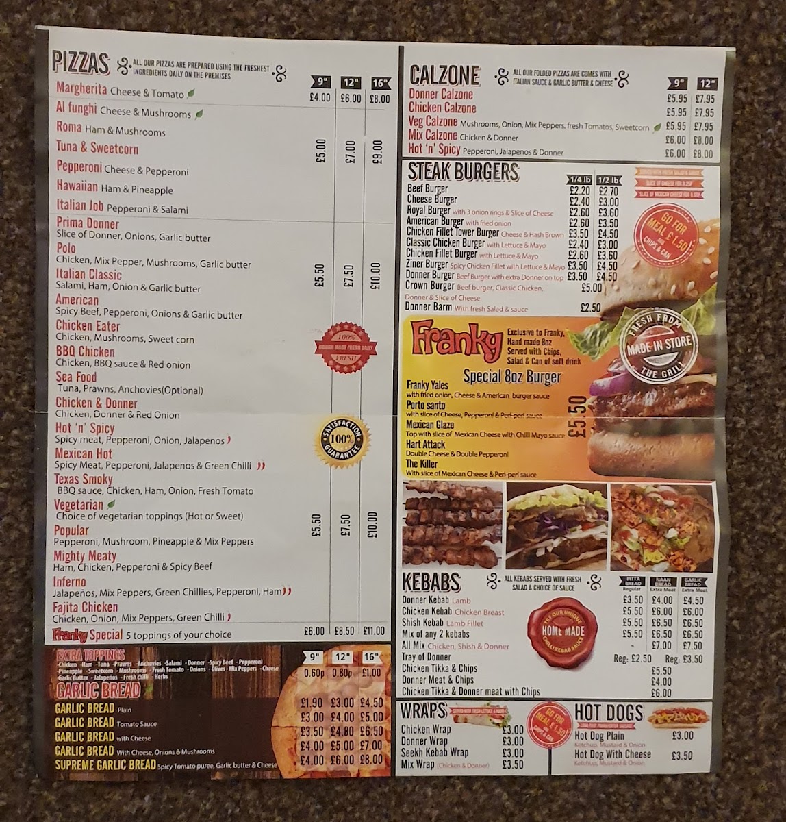 Menu Franky Pizza & Kebab House-2