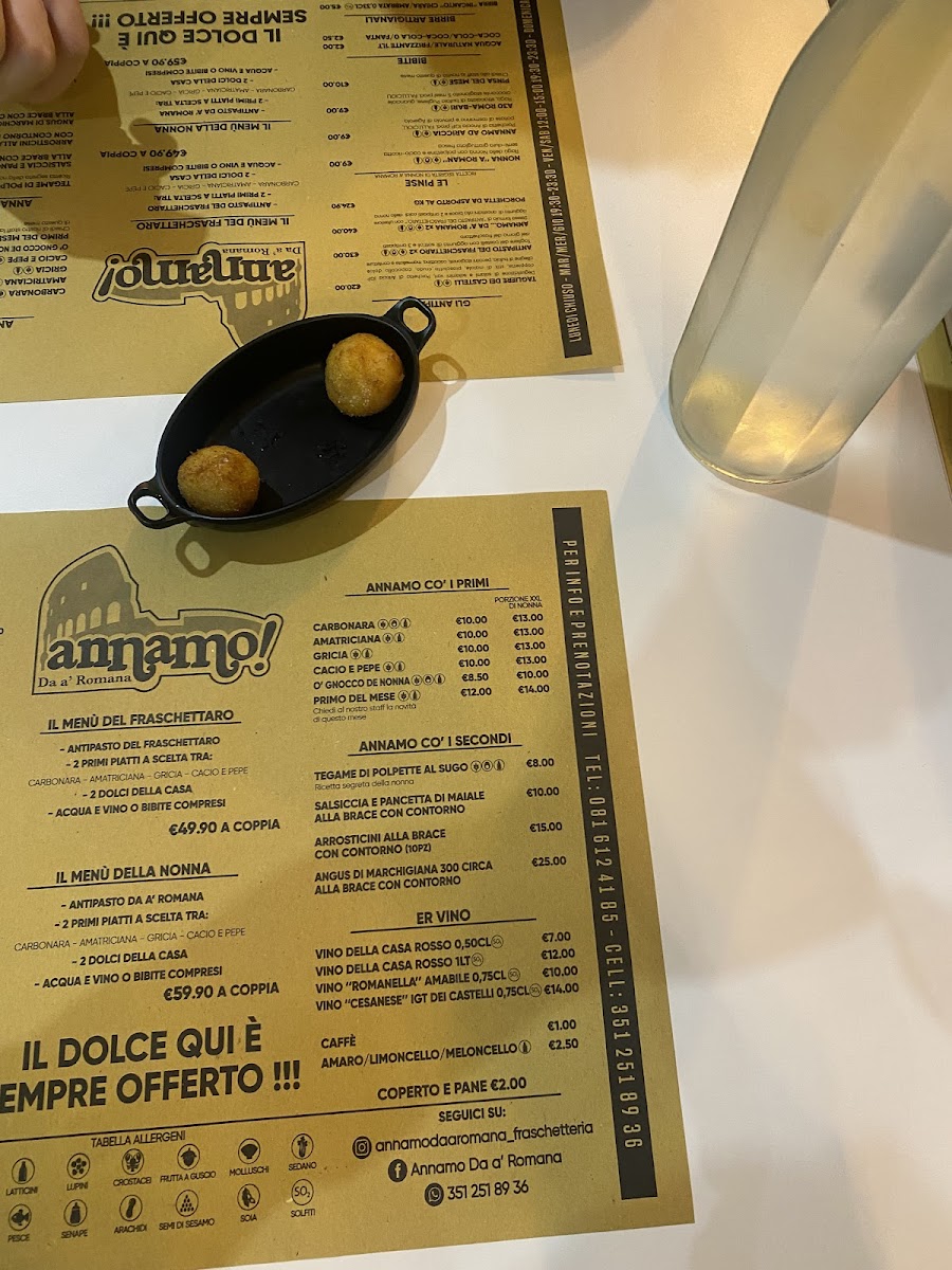 Menu Fraschetteria Annamo Da A' Romana-10