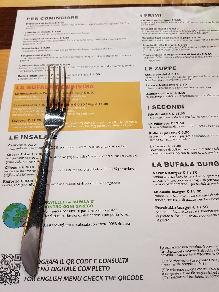 Menu Fratelli La Bufala Potenza-1