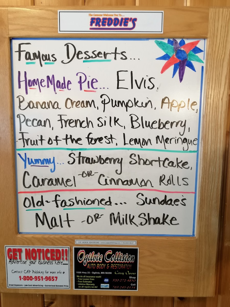 Menu Freddie's Family Restaurant-2