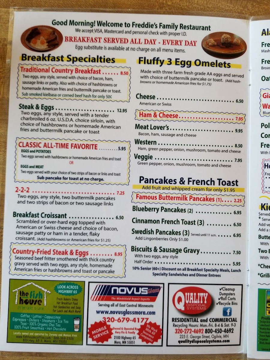 Menu Freddie's Family Restaurant-5