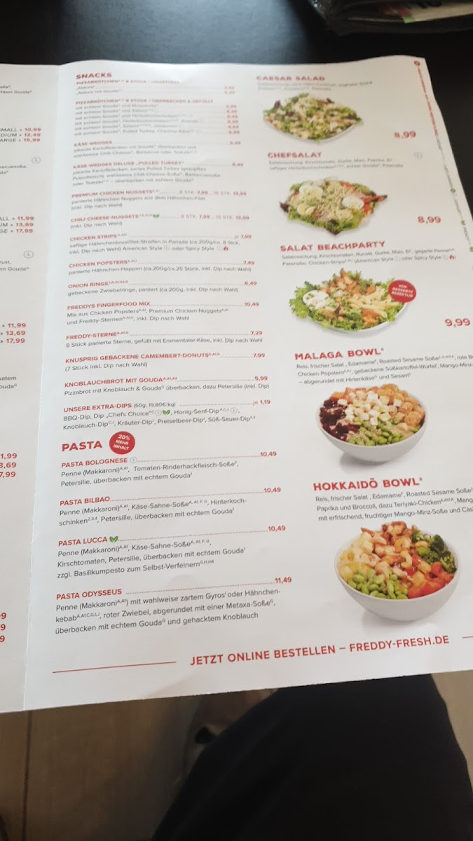 Menu Freddy Fresh Pizza Bautzen-5