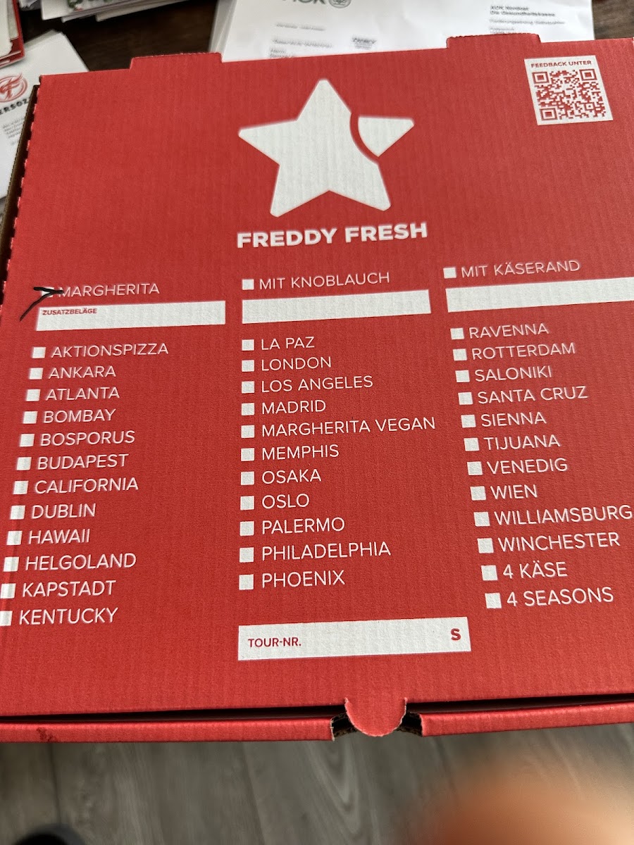 Menu Freddy Fresh Pizza Cottbus-Süd-1