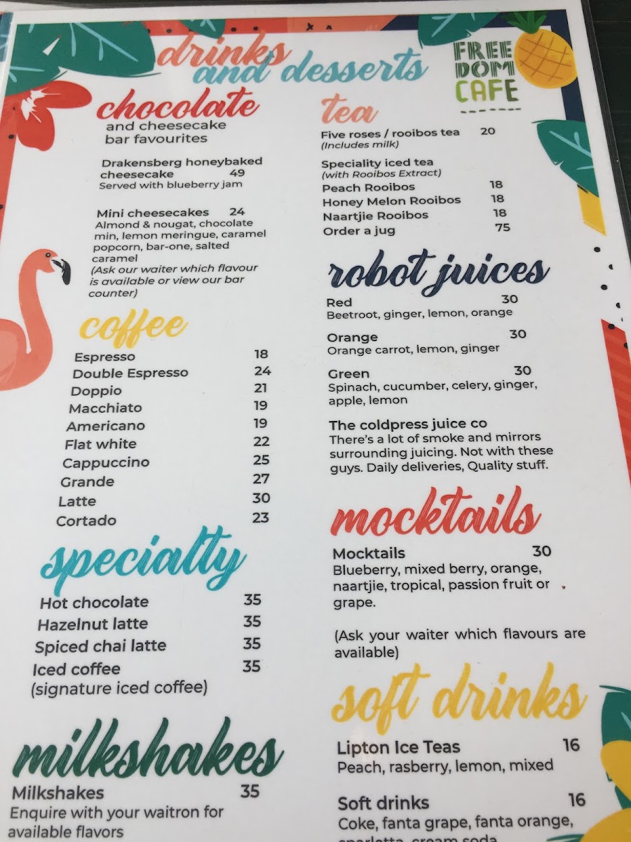 Menu Freedom Café-1