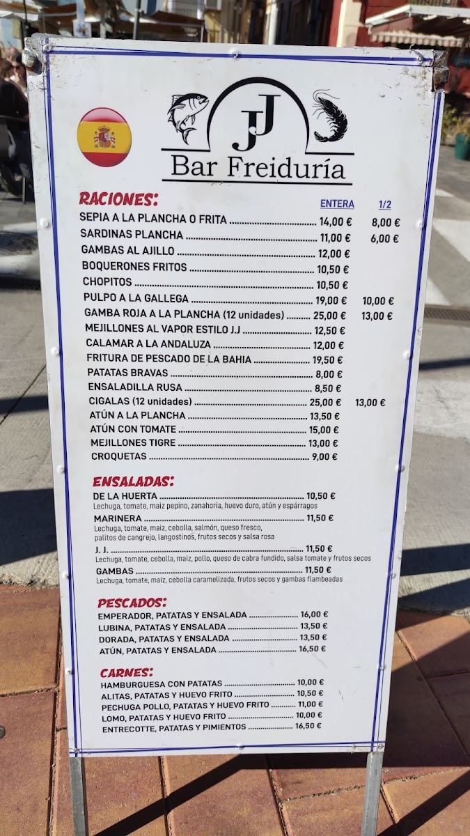 Menu Freiduria Jj-2