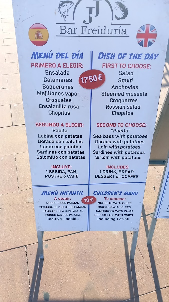 Menu Freiduria Jj-6