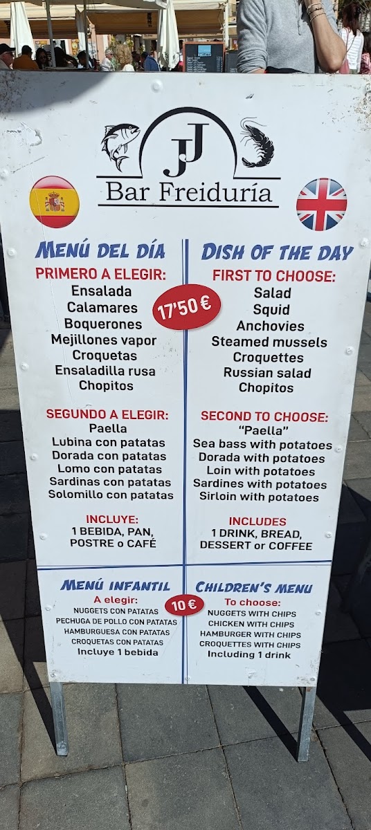 Menu Freiduria Jj-7
