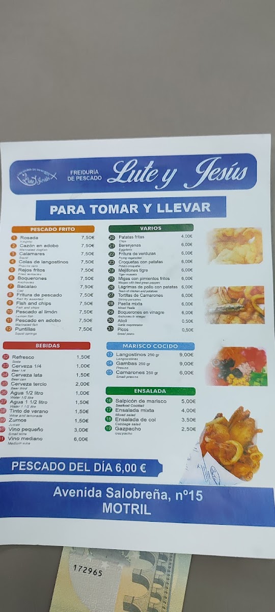 Menu Freiduría Lute Y Jesús Motril-7