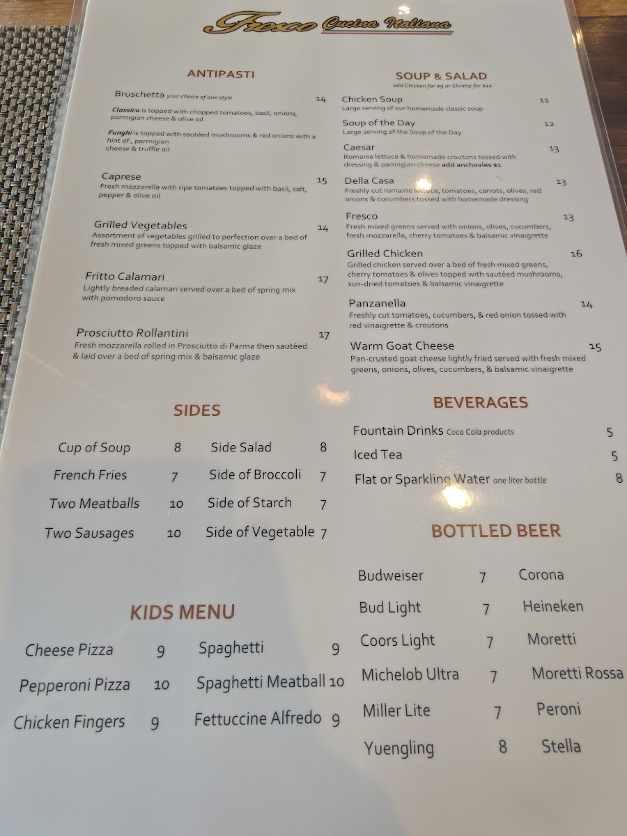 Menu Fresco Cucina Italiana-1