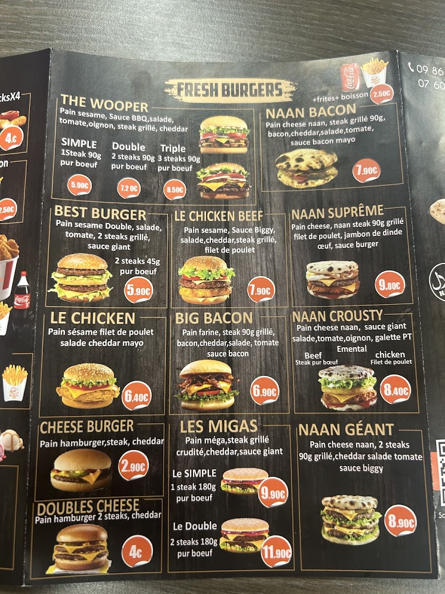 Menu Fresh Burger Billy-Montigny-4