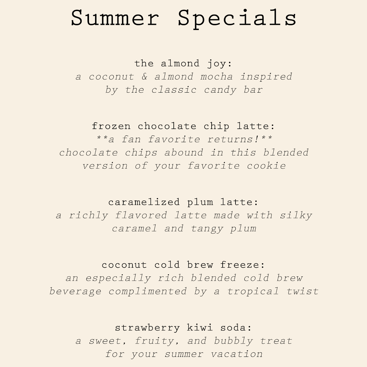 Menu Fresh Grounds Coffeehouse & Cafe-2