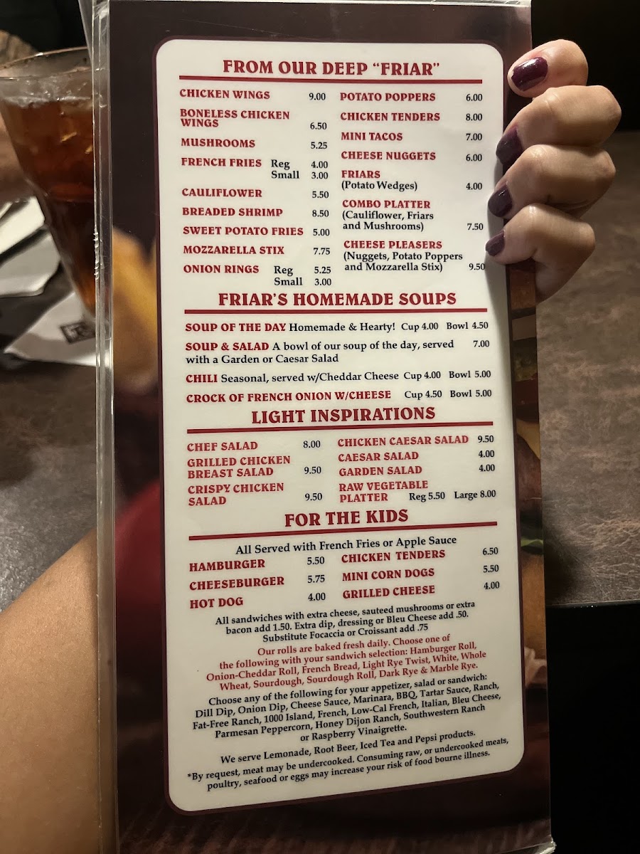 Menu Friar Tuck's-4