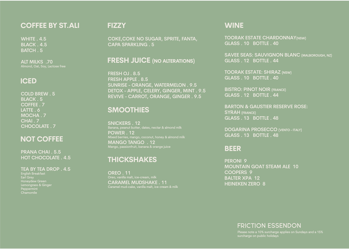 Menu Friction Essendon-2