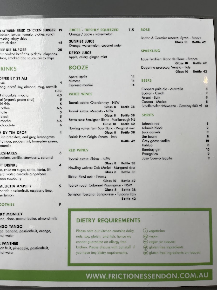 Menu Friction Essendon-6
