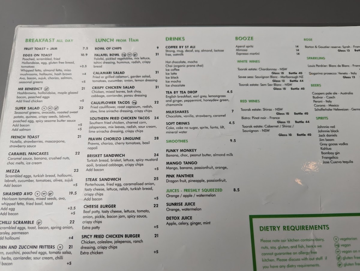 Menu Friction Essendon-7