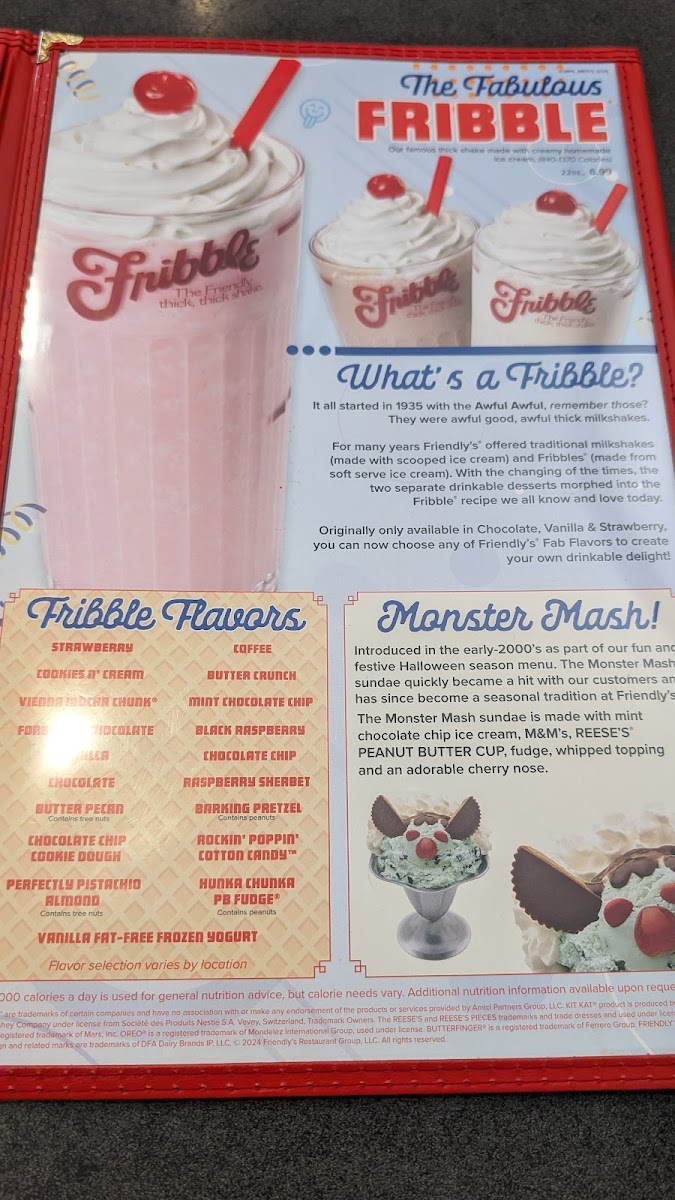 Menu Friendly's-1