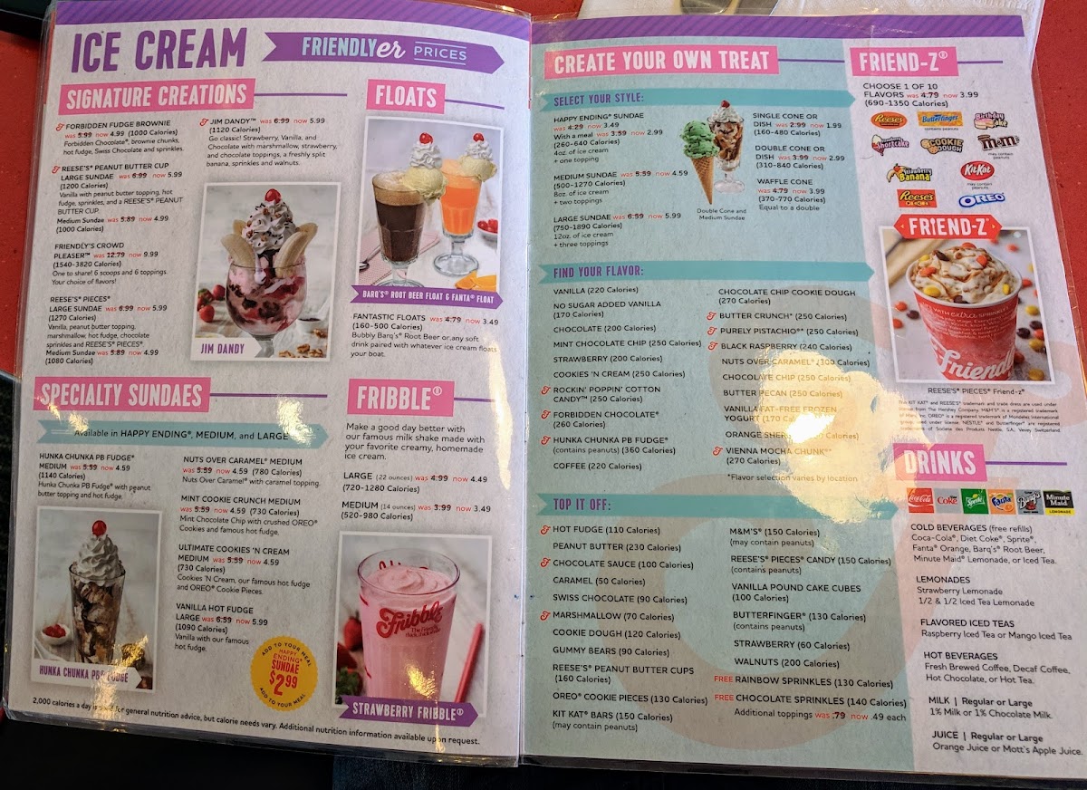 Menu Friendly's-3