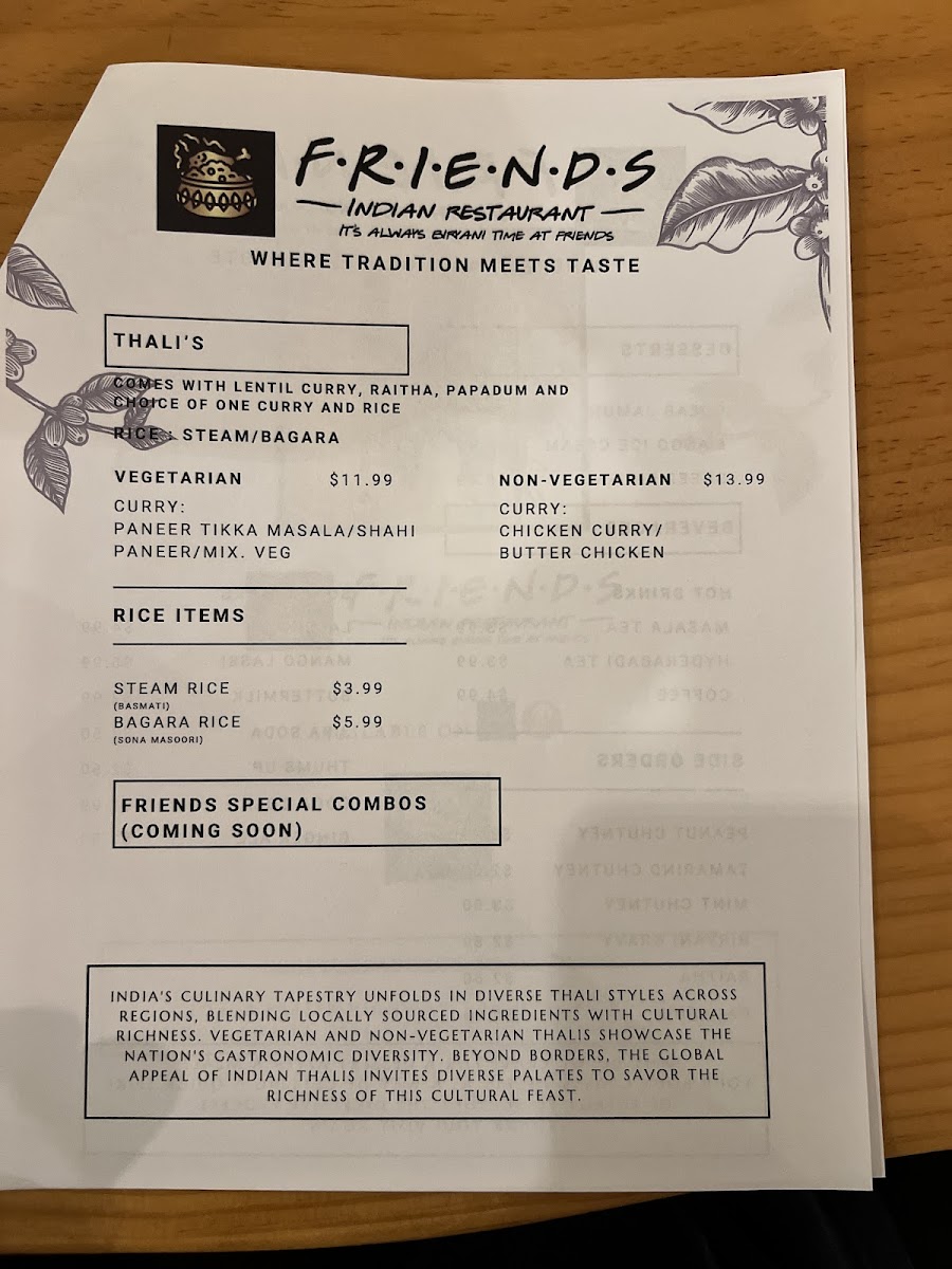 Menu Friends Indian Restaurant-5