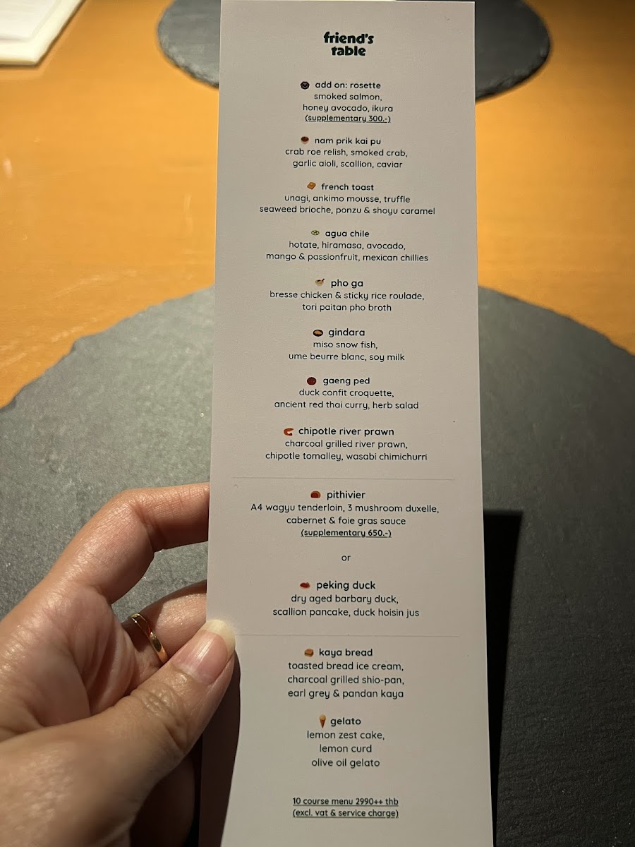 Menu Friend's Table (Reservations Required)-2