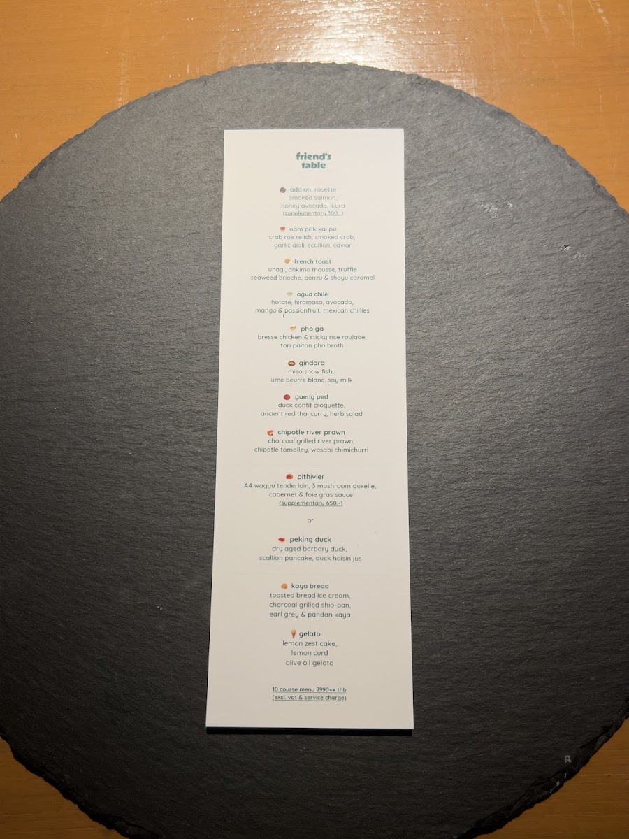 Menu Friend's Table (Reservations Required)-4