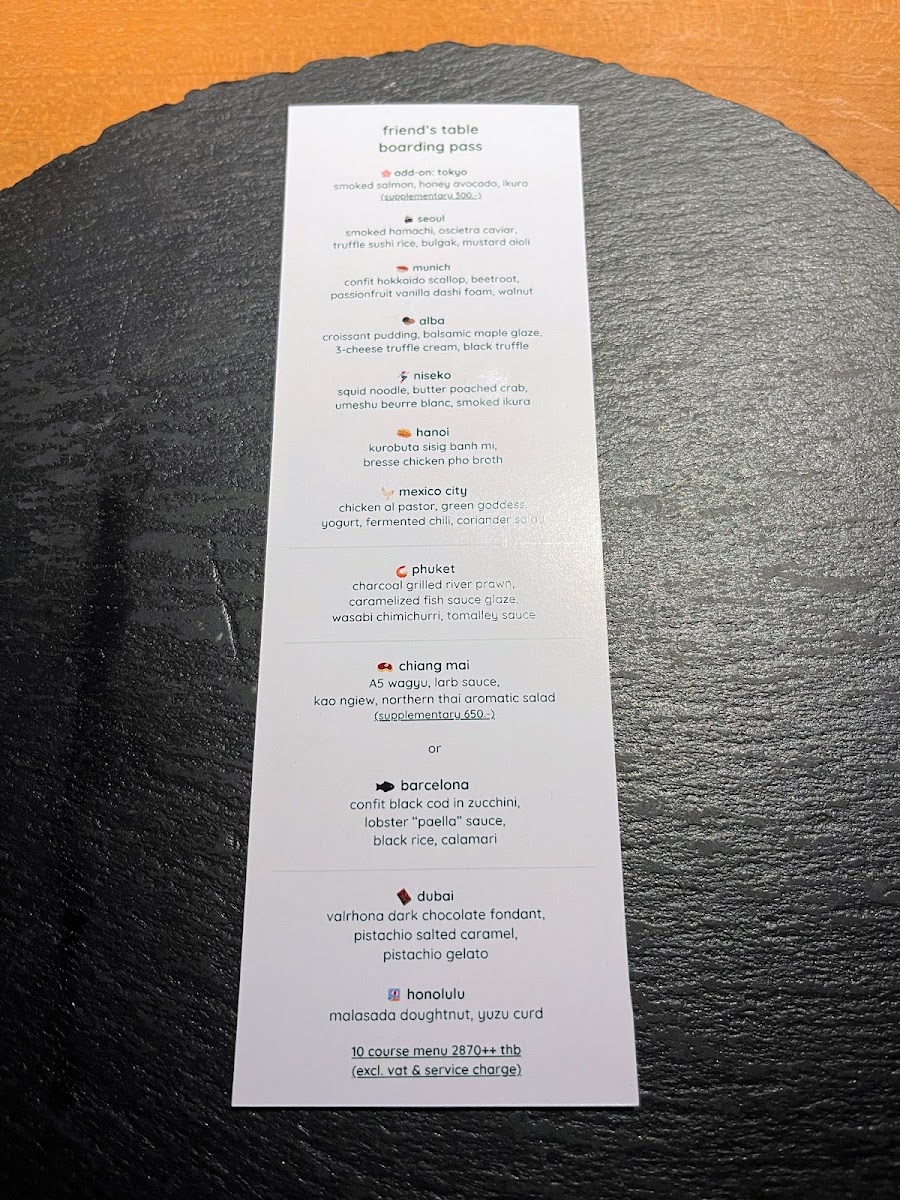 Menu Friend's Table (Reservations Required)-5