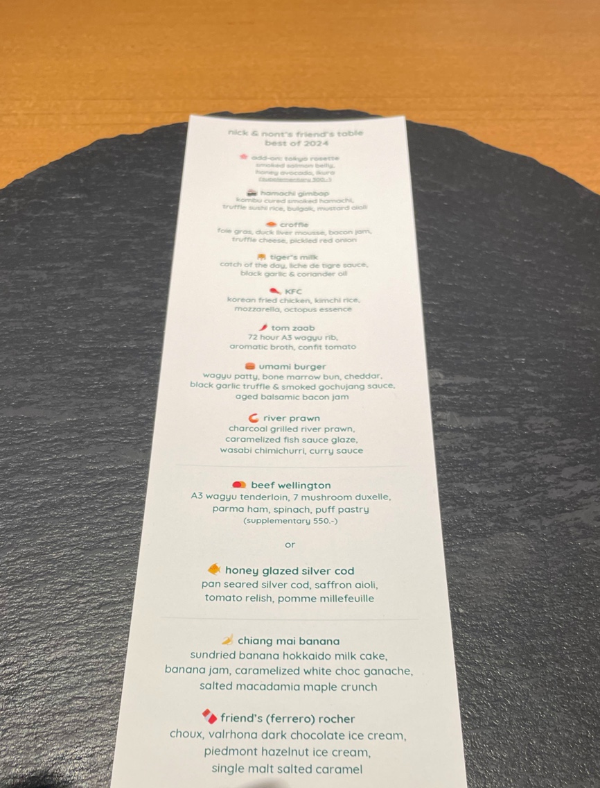 Menu Friend's Table (Reservations Required)-9